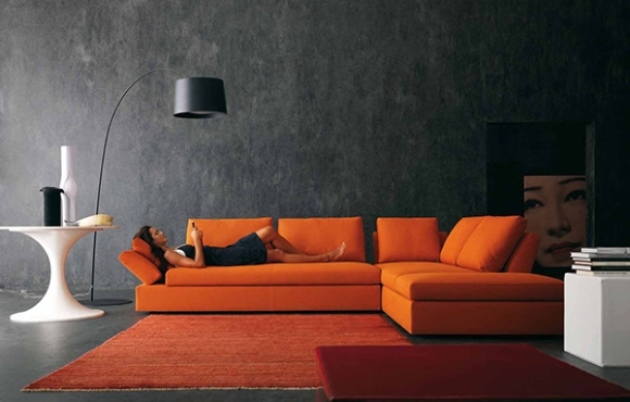 Unique Orange And Black Living Room Ideas for Simple Design