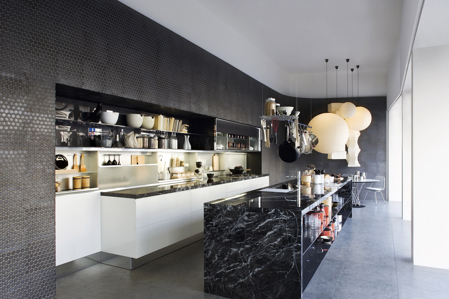 black marble kitchen design