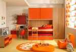 Nice Orange Kids Bedroom Design Ideas