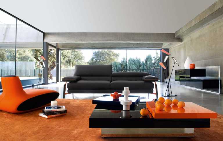 Modern Orange Living Room 768x486 