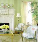 Asian Country Cottage interior design Green