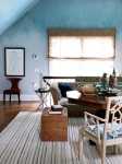 Distressing Blue paint idea living room