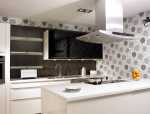 White And Brown Modern Kitchen Decorating Ideas Wall Stickers