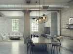 Modern Living room Industrial Interior Design
