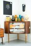 corner Bar Unit Wooden and Elegant