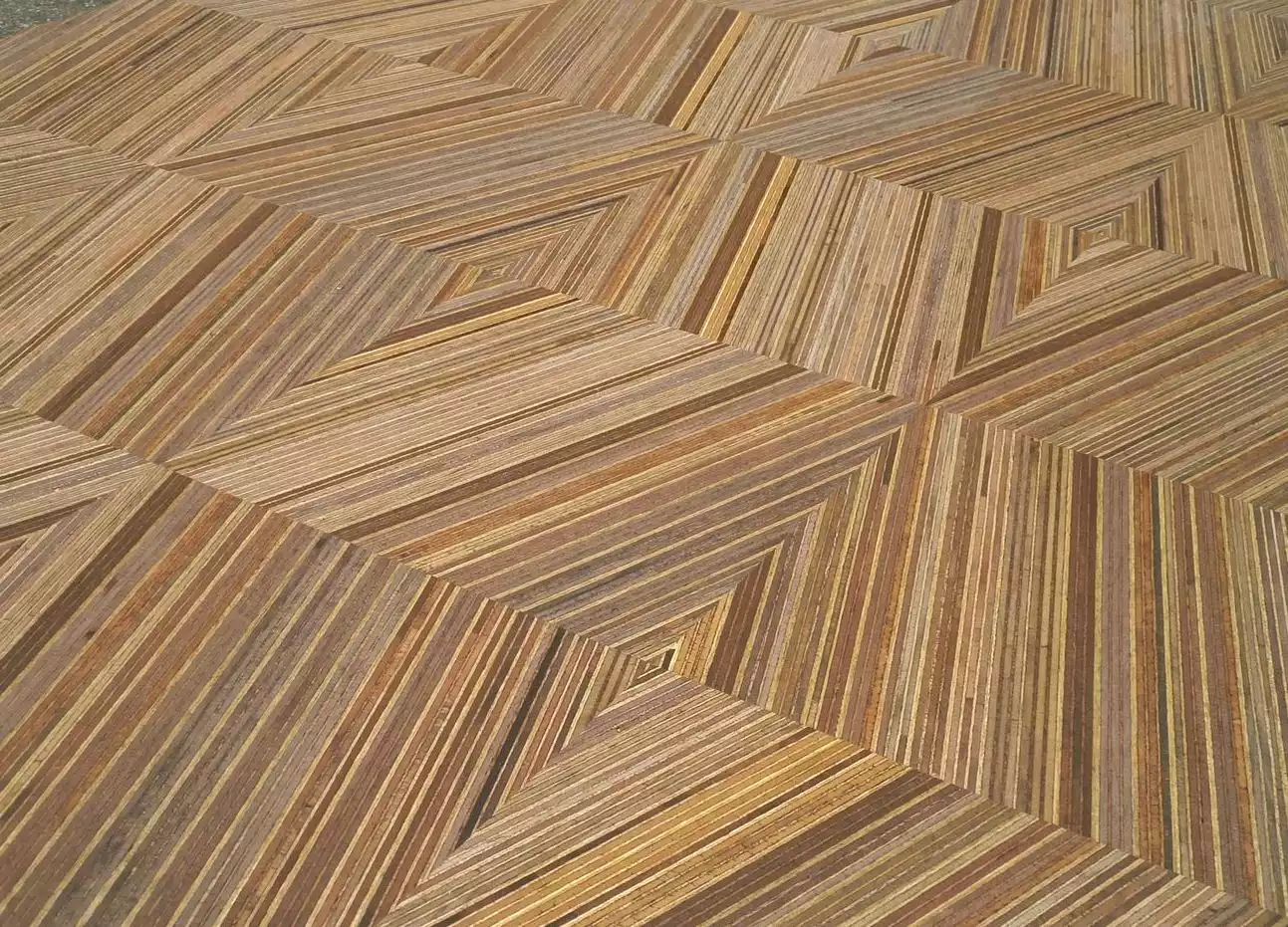 geometric wooden flooring pattern