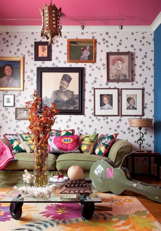 Inspiring Bohemain Artistic Interiors Living Room Design