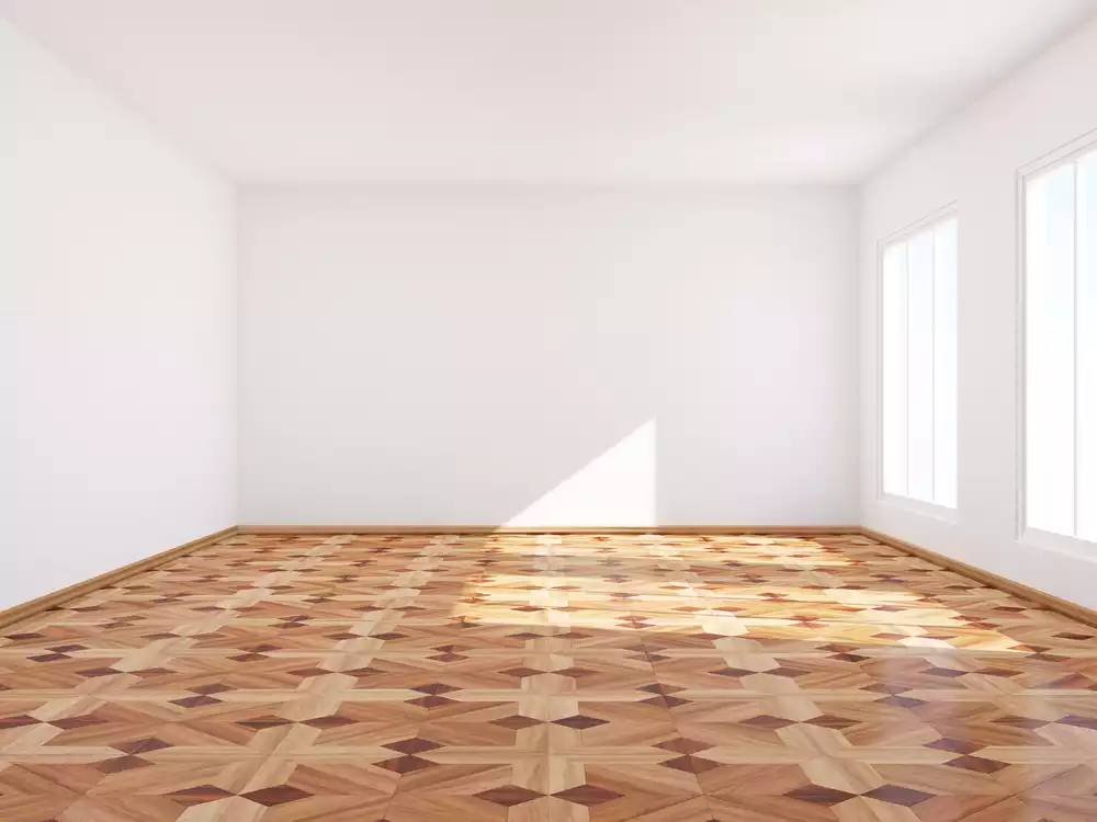 parquet geometrical wooden flooring