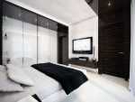 Luxury-White-and-Wood-Bedroom-with-LCD-TV