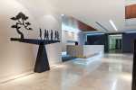 Office interiors with italian marble flooring