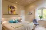 Unique Bedroom Interior Design Idea Finished with Best White Wall Painting Equipped with White Floor Idea Color Scheme