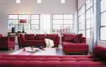 large modern interior designs in red