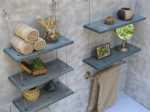 Bathroom floating shelves