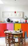 Sharp Colourful Kitchen Cabinets