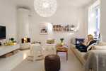 Bright Living Room With Lamp And Chandalier Lighting