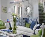 Sharp Retro Classy Green Living Room Interior Design