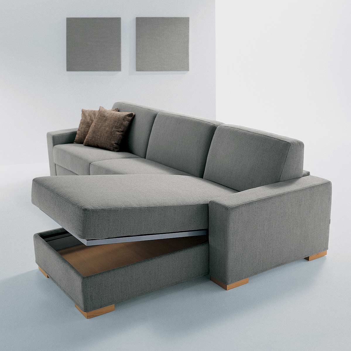 Modern-Minimalist-Sofa-Bed-with-Soft-Memory-Foam-Materials-in-Light-Grey-Color