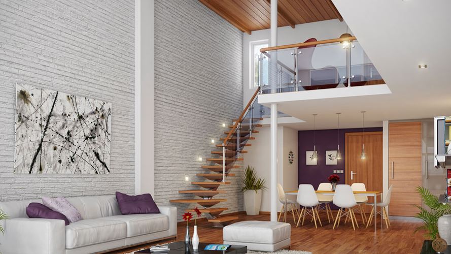 Exposed Brick Staircase