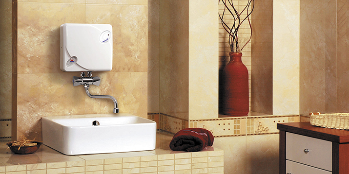 Electric Tankless Water Heater Bathroom Installation