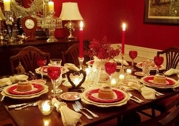 romantic dinner dining room
