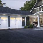 garage doors modern lights