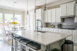 monochromatic themed kitchen