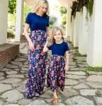 Mother and daughter Floral Matching Maxi Dress