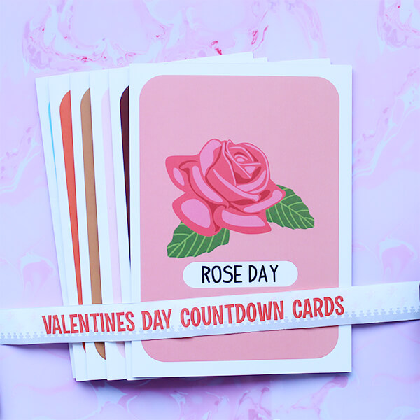 Countdown Cards For Valentine’s Day