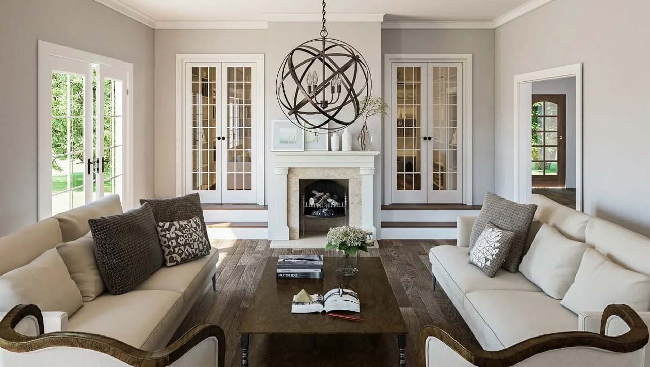 Neutral Transitional Interior Design Style
