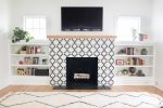 Black And White Fireplace Tiles
