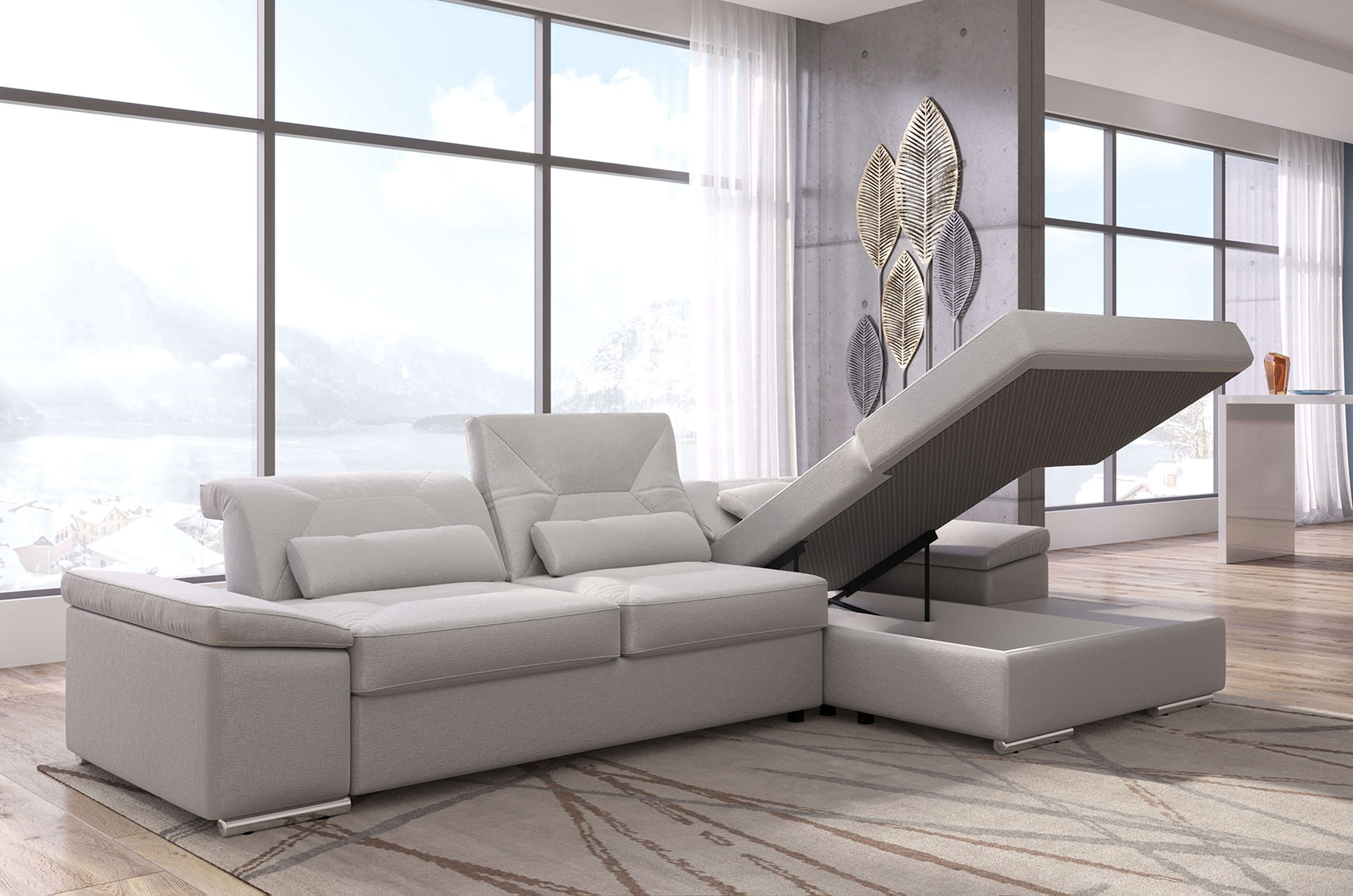 Luxury Leather Sectional Couch