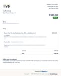 LivePositively $100 Invoice