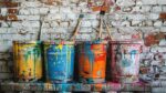 Colorful Paint Buckets