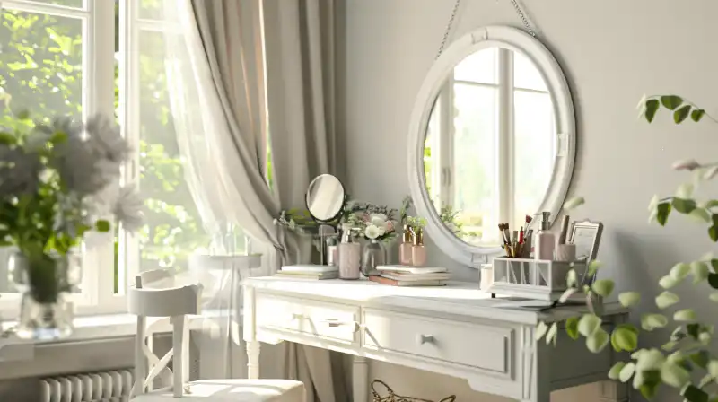 Bay Window Dressing Table Nook Idea Bay Window Dressing Table Nook Idea