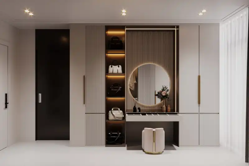Custom Built In Dressing Table Closet Storage Custom Built In Dressing Table Closet Storage