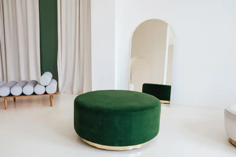Emerald Velvet Dressing Table Stool Emerald Velvet Dressing Table Stool