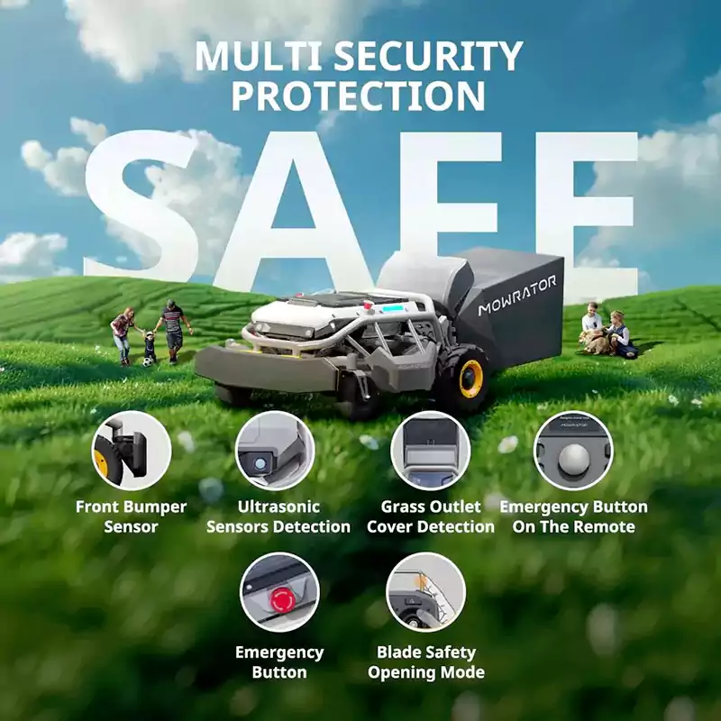 MowRator Robotic Lawnmower S1 Advanced Series 2WD All In One Battery Remote Control 3 In 1 System Mulch Bag Discharge Model TMG MO0995 7 MowRator Robotic Lawnmower S1 Advanced Series 2WD All In One Battery Remote Control 3 In 1 System Mulch Bag Discharge Model TMG MO0995 7